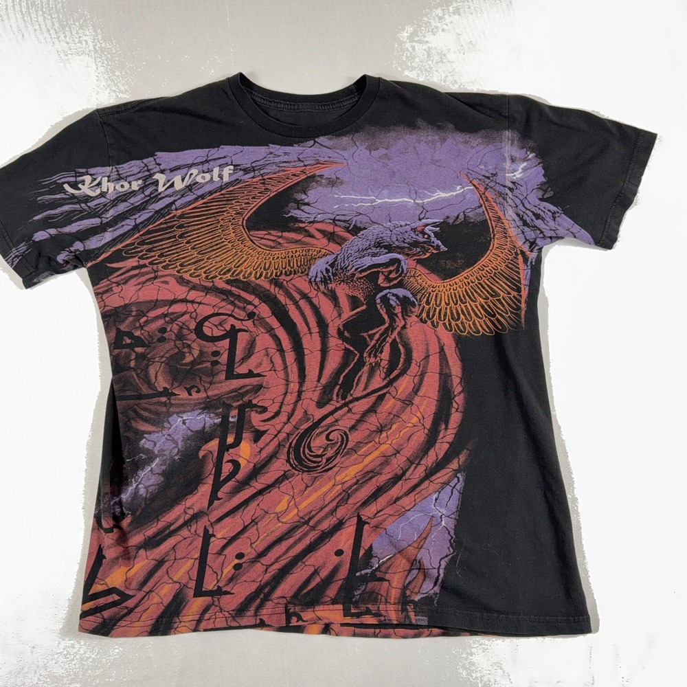 Edge Eyewear T-Shirt Thor Wolf Griffin Graphic All Over Print Men Large